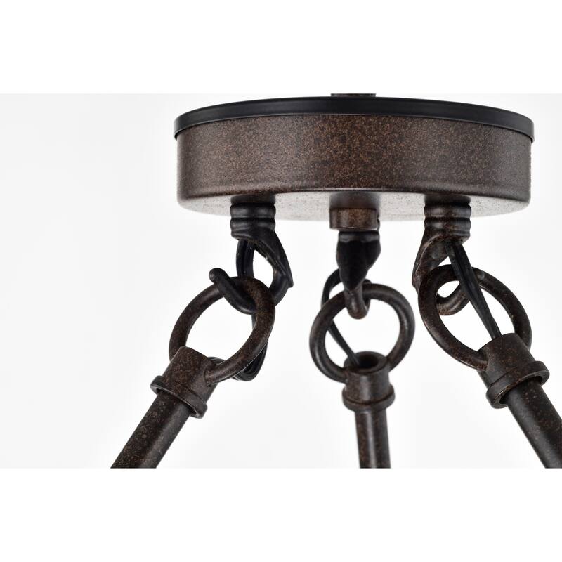 Rustic Iron 48-inch Wagon Wheel 24-light Chandelier