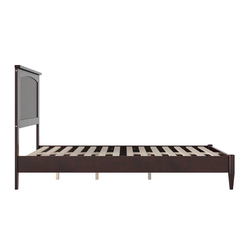 Naples Full Solid Wood Low Profile Platform Bed in Espresso