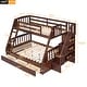 preview thumbnail 7 of 8, Twin Over Full Bunk Bed with 3 Drawers and Storage Staircase, Convertible to 2 beds,Wooden Bed Frame