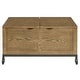 preview thumbnail 7 of 14, Shay Square Storage Trunk Coffee Table with Caster Wheels by iNSPIRE Q Artisan