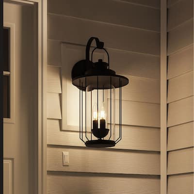 Acroma 1-light Modern Farmhouse Outdoor Wall Lanterns with UL Certified - N/A