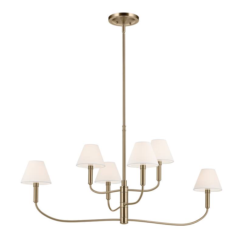 Eadie 41 Inch 6 Light Chandelier in Champagne Bronze