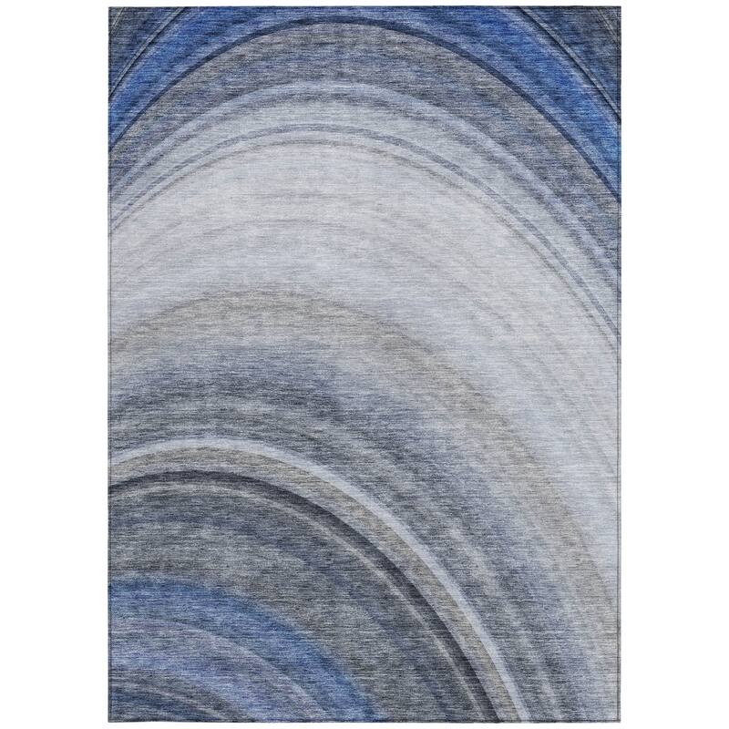 HomeRoots Abstract Transitional Rectangle Outdoor Rug
