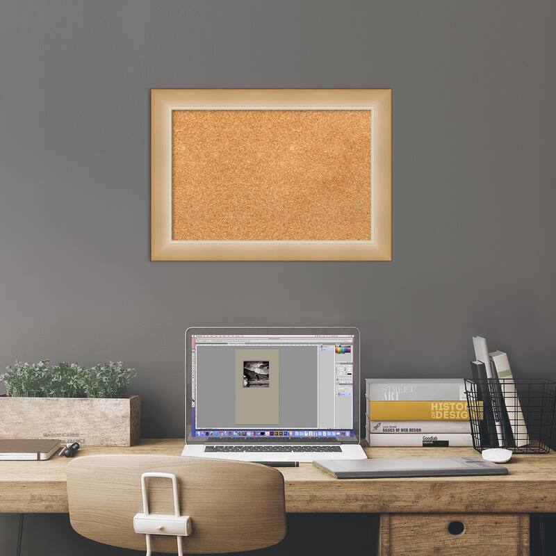 Eva Narrow Framed Cork Bulletin Memo Board