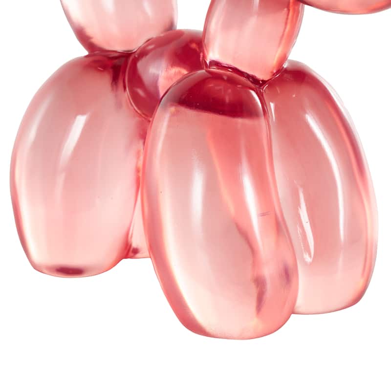 Resin Dog Tinted Balloon Sculpture - Light Blue, Green or Pink - Roche River Decor