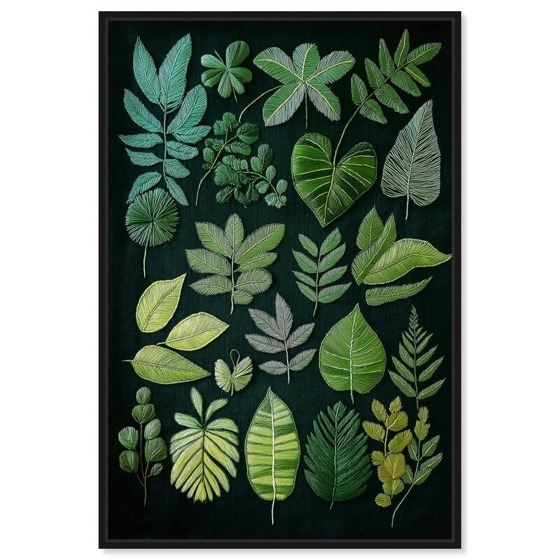 Leaf Library II Canvas by Art Remedy - Black - 20" x 30"