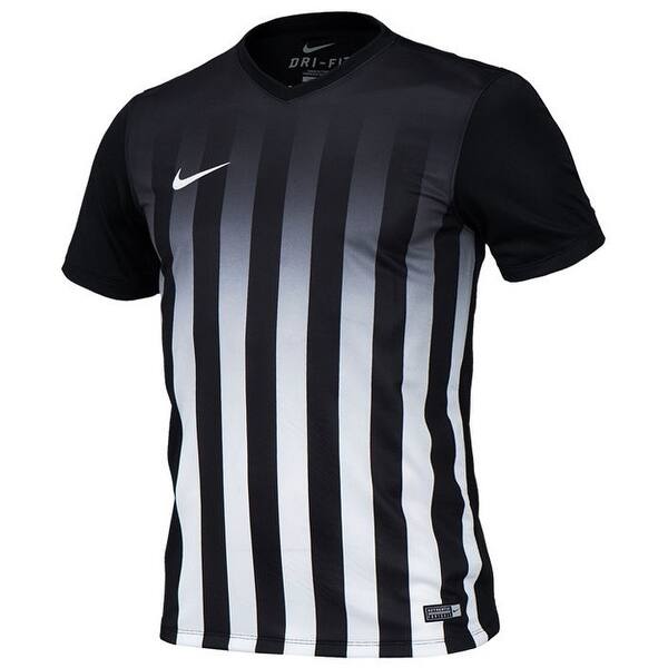 Shop Nike Boys Striped Division Ii Jersey T Shirt Black Size