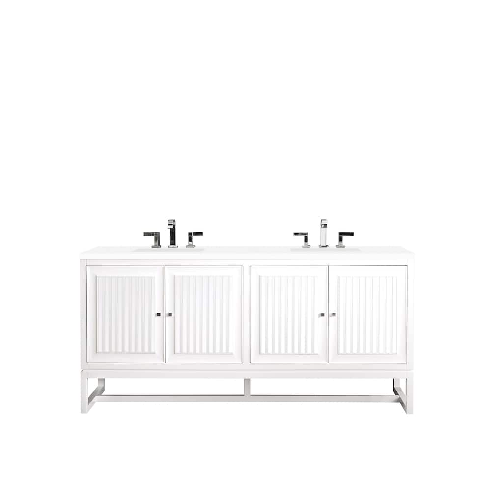 James Martin Vanities E645-V72-3WZ Athens 72" Free Standing Double