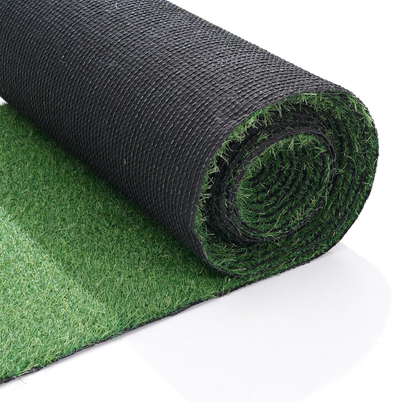 Timechee Faux Green Grass Turf Indoor/ Outdoor Rug