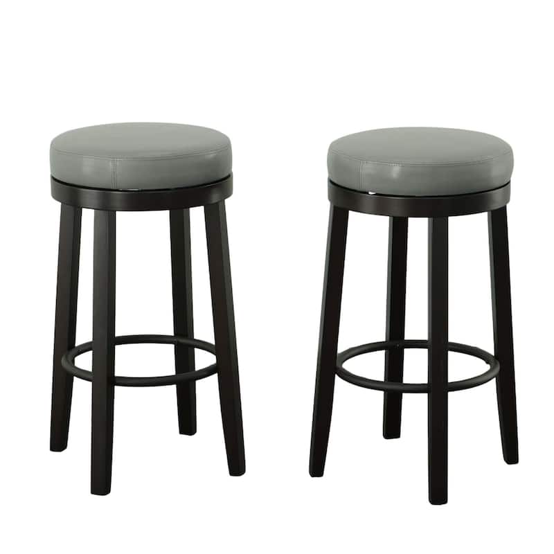 Barstools with Swivel Seat - 30" - Gray and Brown - Set of 2