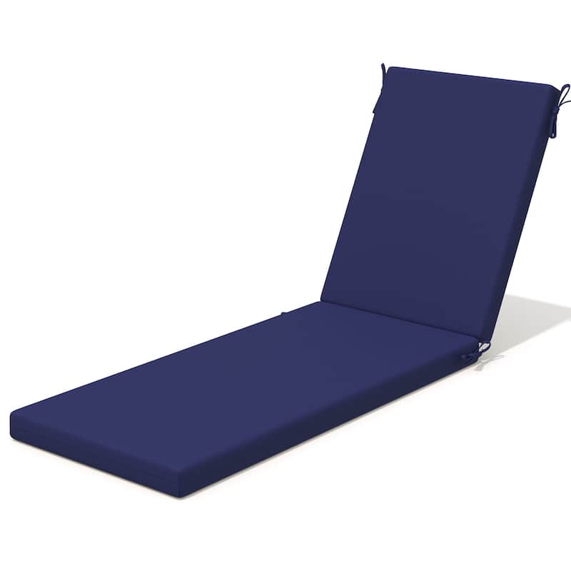 Outdoor Patio Chaise Lounge Cushion with Sunbrella - 1PC-80'' - NavyBlue
