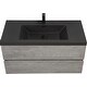 preview thumbnail 34 of 75, GDFStudio - Carter Floating Bathroom Vanity with Quartz Sand Countertop & Soft-Close Drawers