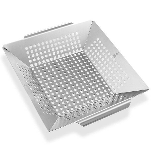 Vegetable Grilling Basket, Stainless Steel by Pure Grill