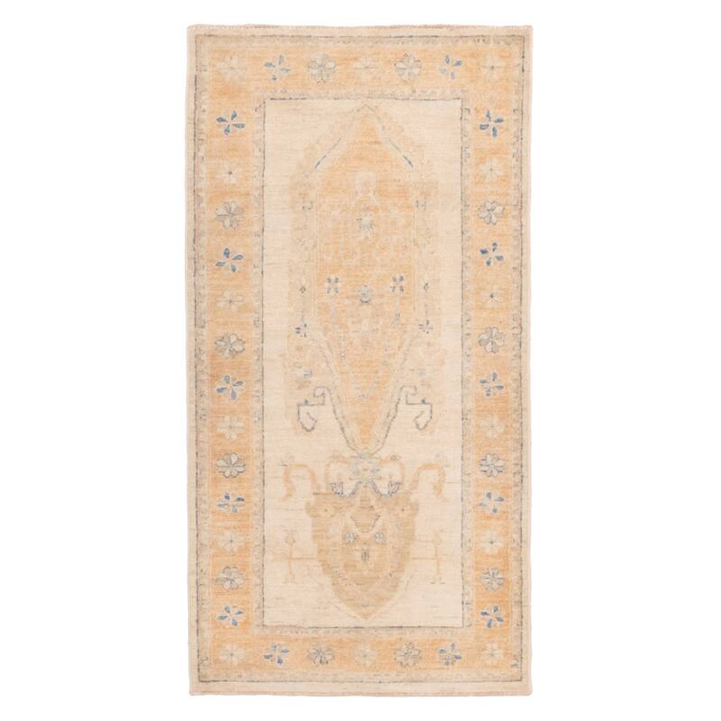 ECARPETGALLERY Hand-knotted Chobi Finest Ivory Wool Rug - 2'5 x 4'9