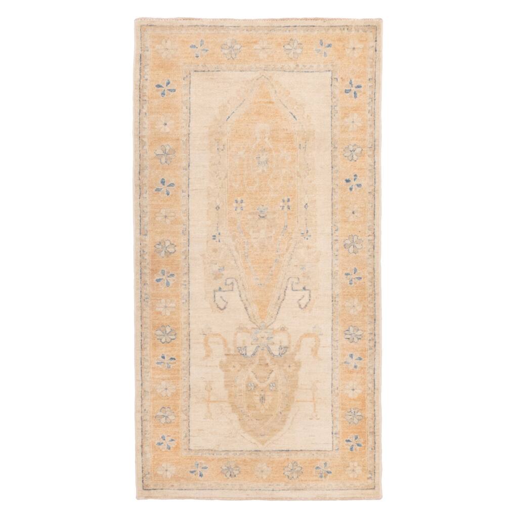 ECARPETGALLERY Hand-knotted Chobi Finest Ivory Wool Rug - 2'5 x 4'9