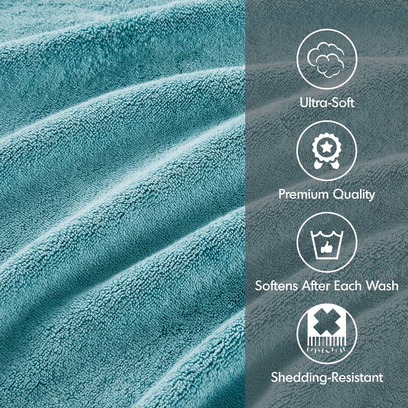 Madison Park Signature 800GSM Ultra-Soft 100% Cotton Absorbent Towel Set