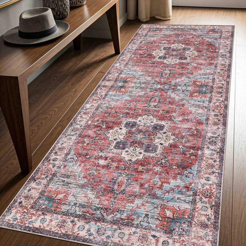 Delara Machine Washable Area Rug, Soft & Durable, Non-Slip Backing, Eco- Friendly GRS certified.