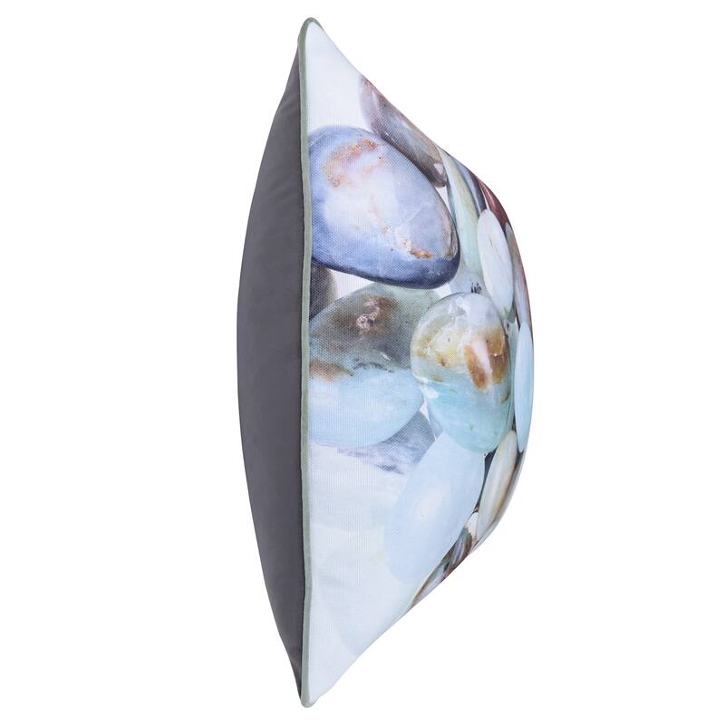 StyleCraft Norman Wyatt Home - Pebble Stone Print Pillow - White