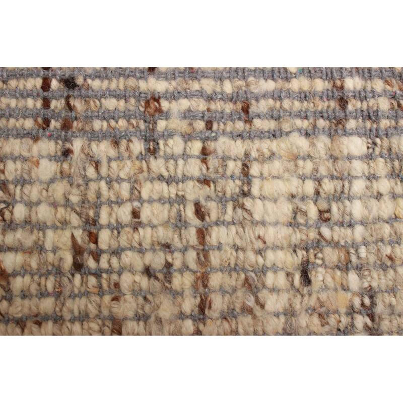 ECARPETGALLERY Braid weave Sienna Beige Wool Rug - 5'2 x 7'6