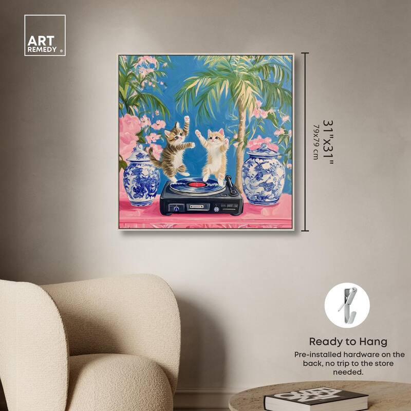 Turntable Twirlers Canvas by Art Remedy