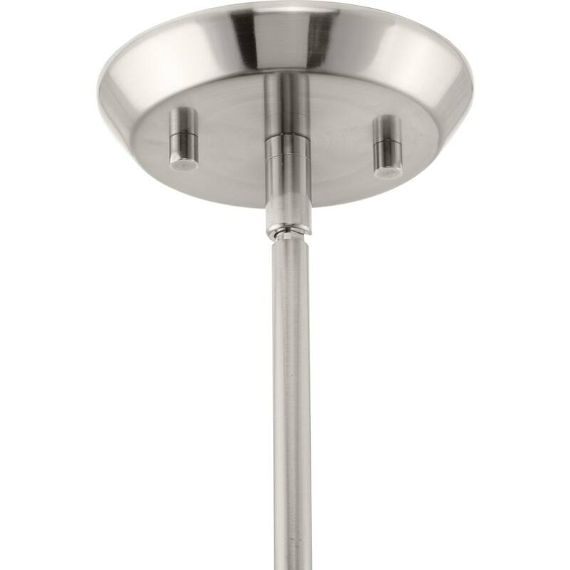 Carillon Collection One-Light Brushed Nickel Large Contemporary Pendant - 15 in x 15 in x 20.75 in