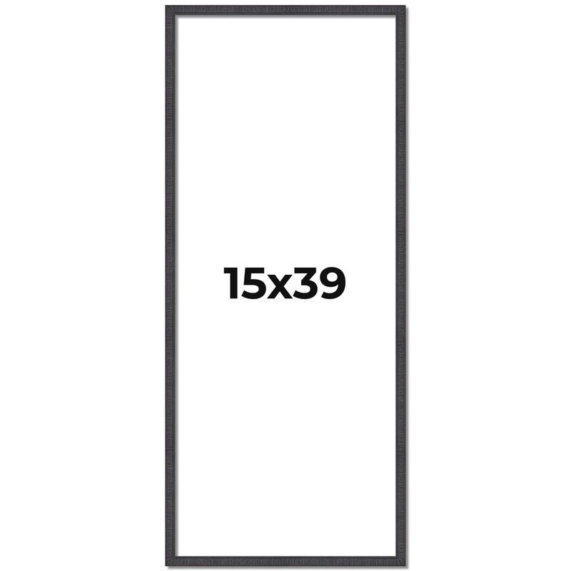 15x39 Frame Brown Solid Wood Picture Frame - Complete Modern Photo