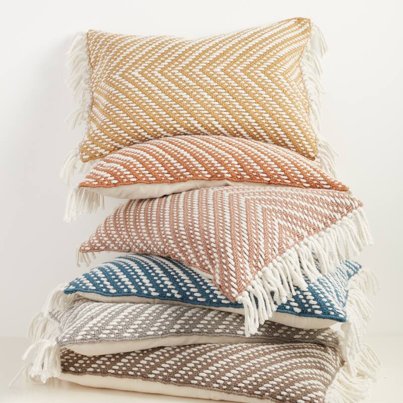 Austar Chevron Indoor/ Outdoor Lumbar Pillow