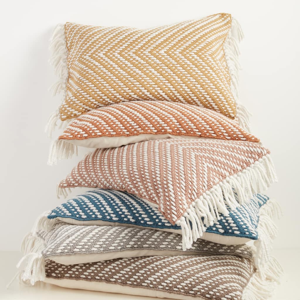 Austar Chevron Indoor/ Outdoor Lumbar Pillow