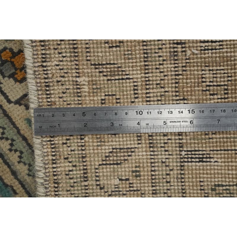 Hand Knotted Oriental 100% Wool Carpet Traditional Medallion Greys & Charcoal Tabriz Area Rug - 10' 6'' X 8' 0''