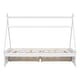 preview thumbnail 6 of 16, Twin Size House-Shaped Platform Kids Bed Frame with Headboard, Footboard, and Two Storage Drawers, Easy to Assemble, White