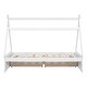 preview thumbnail 21 of 25, Twin Size Low House Bed with Two Drawers, Modern Wooden Platform Bed Frame with Storage for Kids, Teens, Boys, Girls
