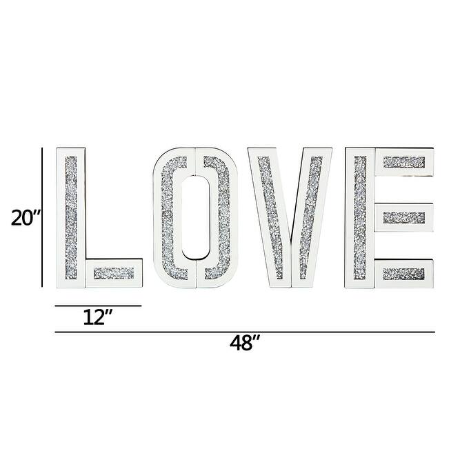 4 Piece Handmade Mirror Letters Wall Décor Set