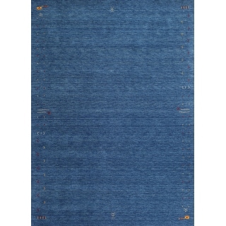 Ahgly Company Machine Washable Contemporary Blueberry Blue Area Rugs ...