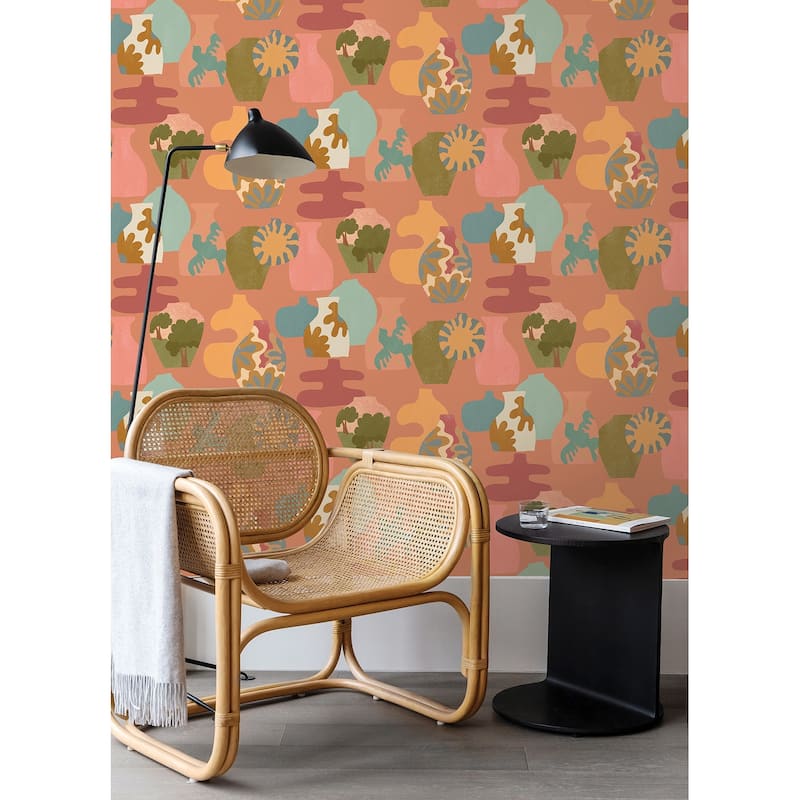 Alja Horvat Terracotta Miracle Vases Peel & Stick Wallpaper