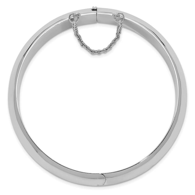Curata 925 Sterling Silver 7.5" 15mm Wide Polished Hinged Bangle Bracelet