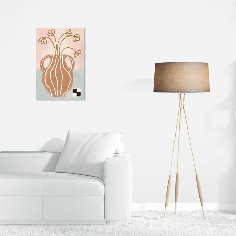 Wynwood Studio Canvas Floral and Botanical Floral Proof Brown and Pastel Brown Traditional Wall Art Canvas Print - 24 x 16