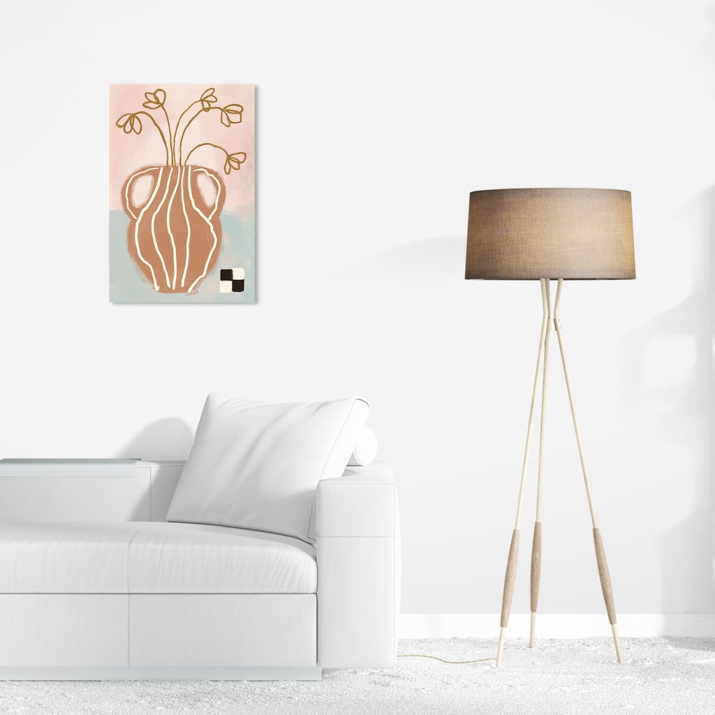 Wynwood Studio Canvas Floral and Botanical Floral Proof Brown and Pastel Brown Traditional Wall Art Canvas Print