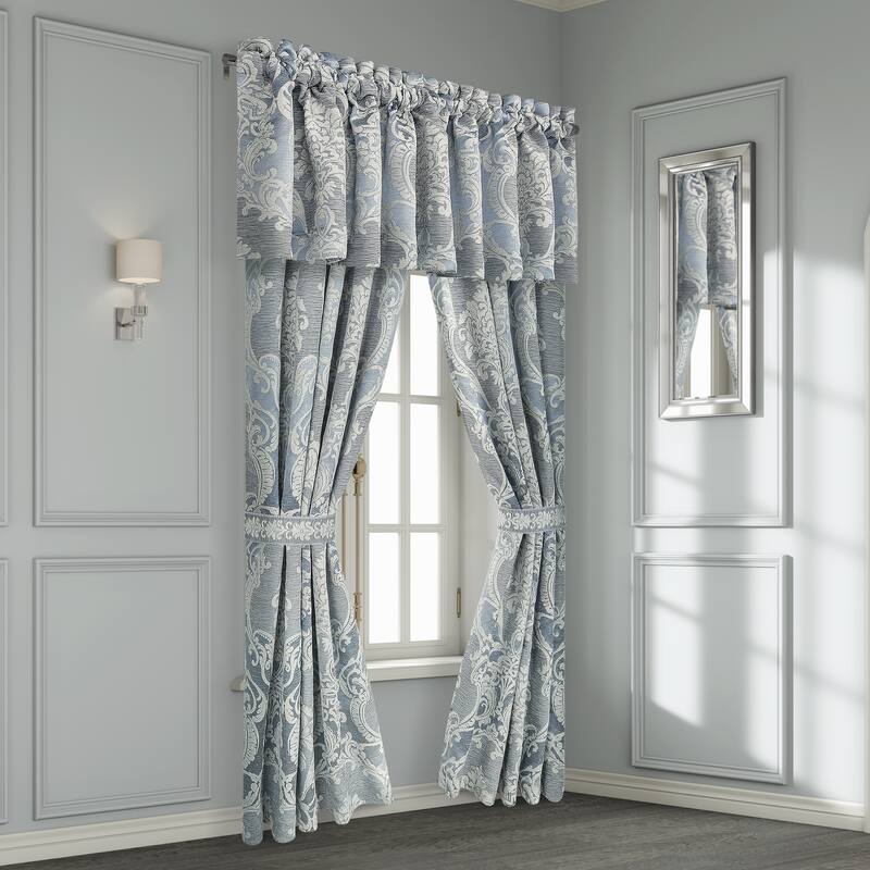 Queensbury Steel Blue Window Panel Pair - 84 Inches