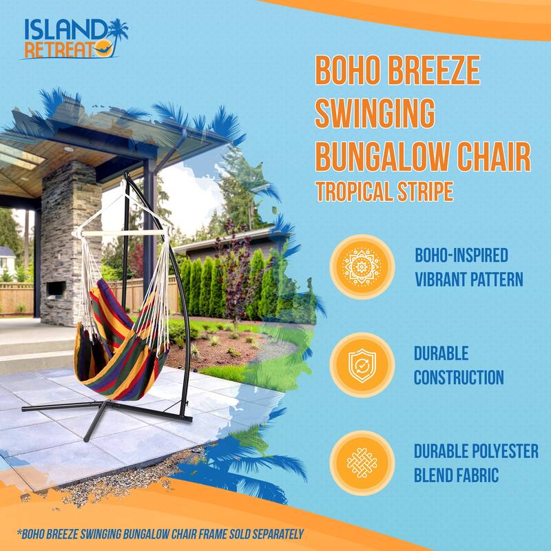 Island Retreat Boho Breeze Swinging Bungalow Chair