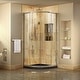 preview thumbnail 23 of 59, DreamLine Prime 36 in. x 36 in. x 74 3/4 in. Sliding Shower Enclosure and Shower Base Kit - 36" x 36" - 36" x 36" Chrome; Black; Clear Glass