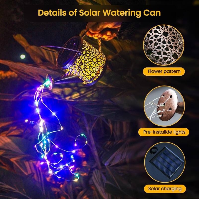 Solar Lights Outdoor Decorative, Metal Solar Watering