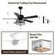 preview thumbnail 37 of 36, 52" Modern Indoor Reversible Crystal Drum Ceiling Fan with Remote Control and Light Kit Chrome