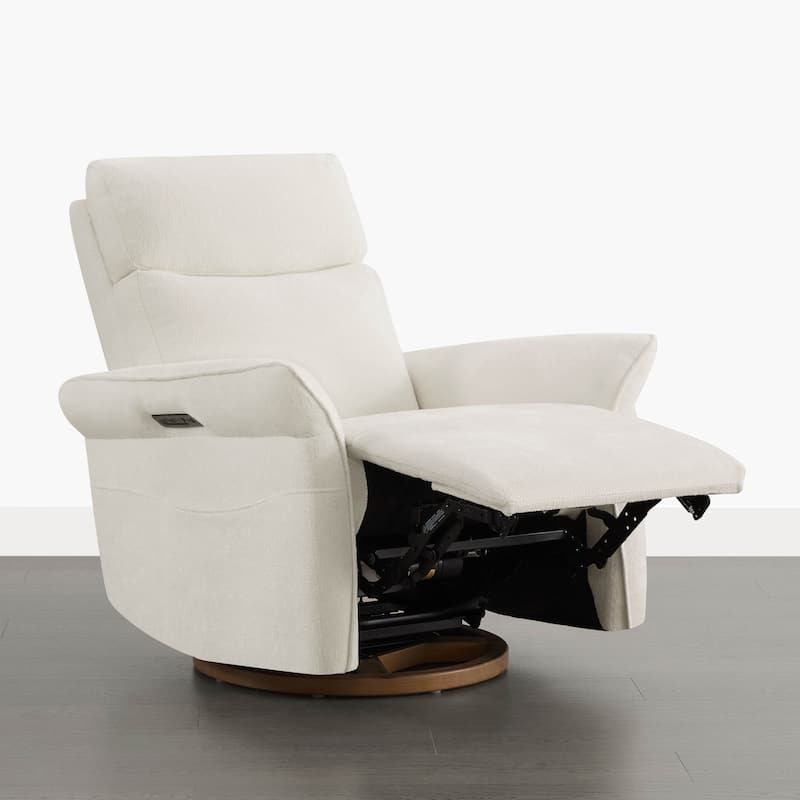 Spruce & Spring Power Swivel Recliner Chair Triple-Motor Nursery Glider