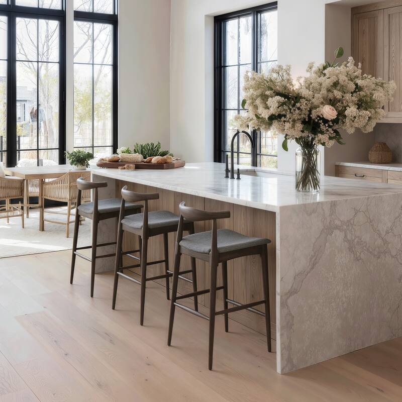 Tuzka Barstool Gray & Espresso - Gray/Espresso