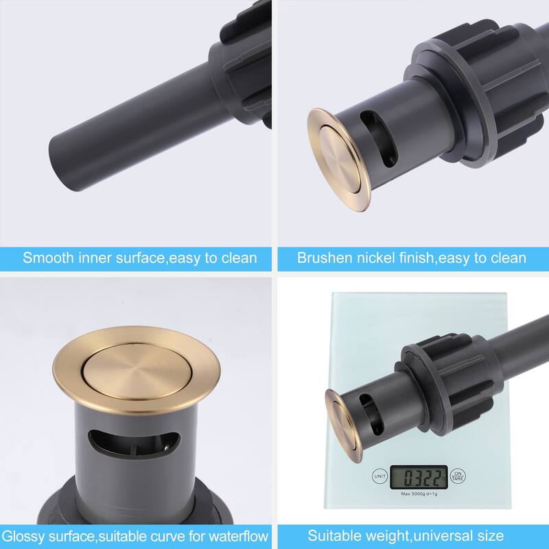 WOWOW 2-Piece Economical Easy Clean Pop Up Drain With Overflow