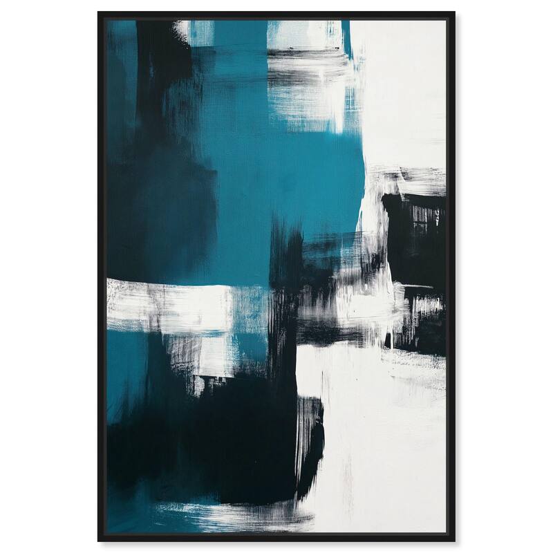 Weight of Teal Canvas by Art Remedy - Black - 36" x 54"