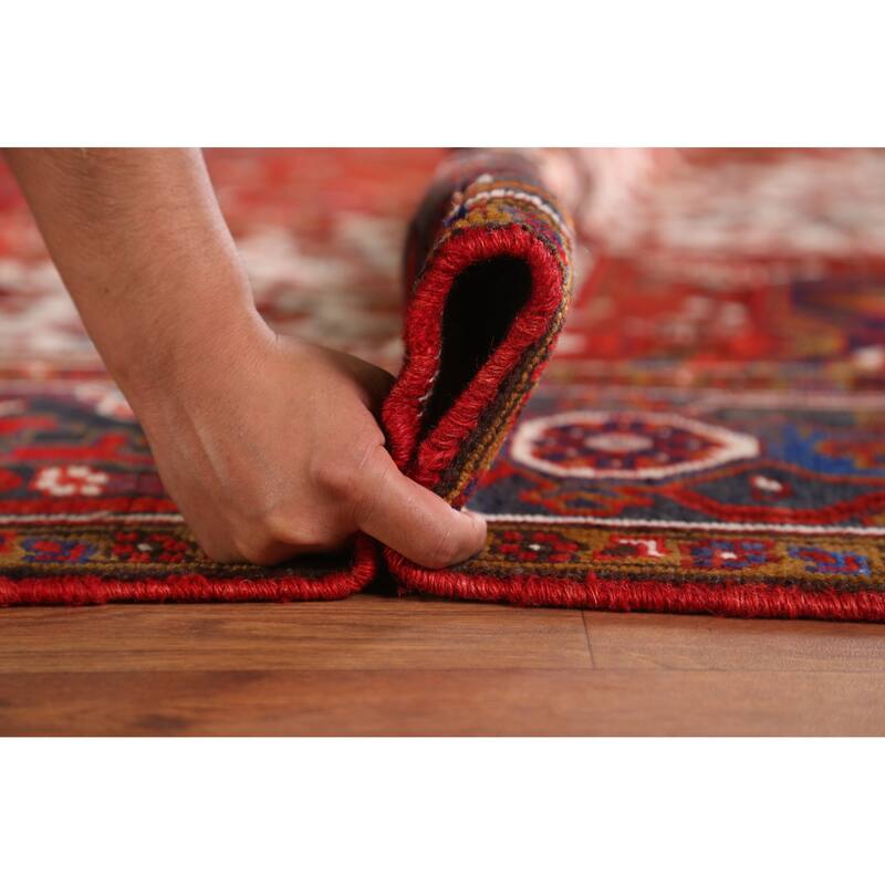 Hand Knotted Oriental 100% Wool Carpet Traditional Medallion Red Heriz Area Rug - 12' 9'' X 9' 11''