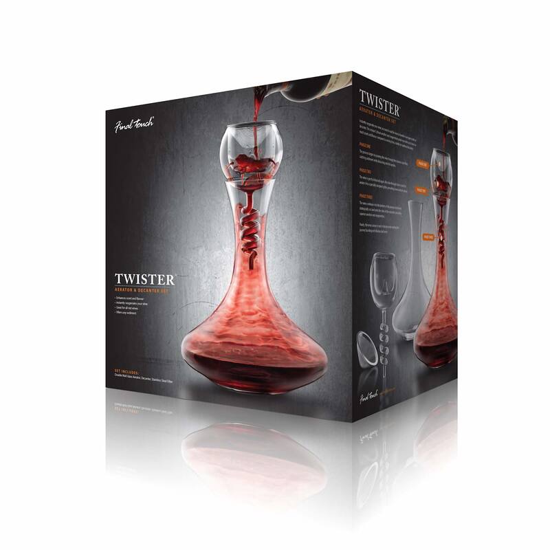 Final Touch Twister Glass Aerator and Decanter Set - 25.4 oz