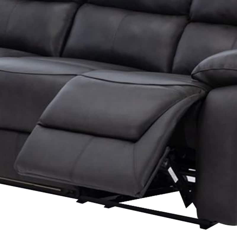 Contemporary Top Grain Leather Upholstered Reclining Sofa