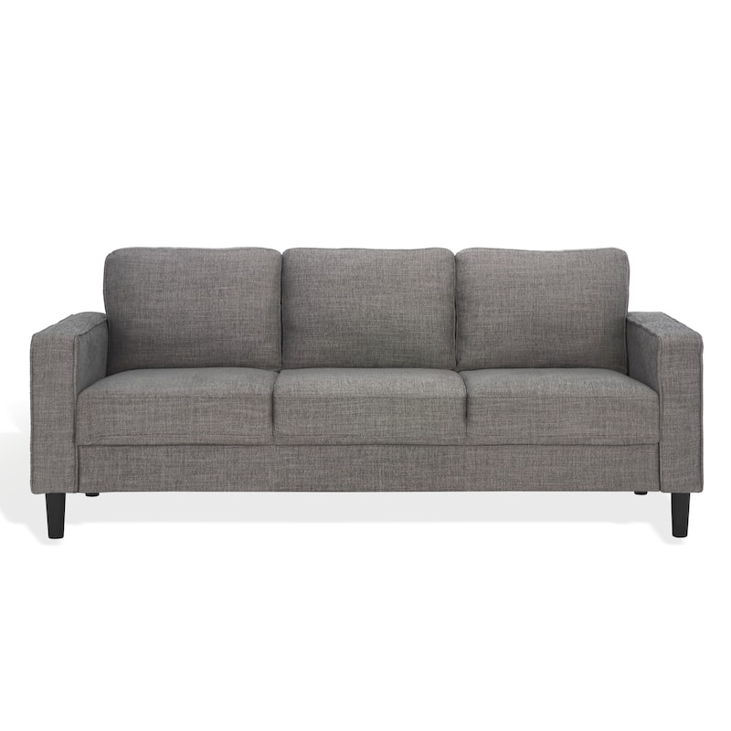 SAFAVIEH Couture Felicianya Modern 3 Seater Sofa - 77"W x 31"D x 34"H - Grey